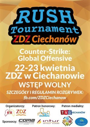 1 Ciechanowski turniej sportów elektronicznych Rush Tournament ZDZ Ciechanów