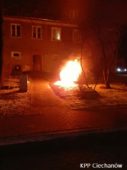 Pożar samochodu na ulicy Sienkiewicza