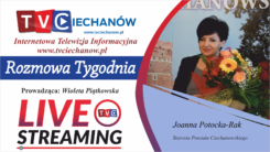 TVC LIVE/ ROZMOWA TYGODNIA - Joanna Potocka-Rak Starosta Powiatu Ciechanowskiego (na żywo)