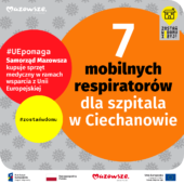 7 respiratorów mobilnych dla Specjalistycznego Szpitala Wojewódzkiego w Ciechanowie od samorządu Mazowsza [AUDIO]