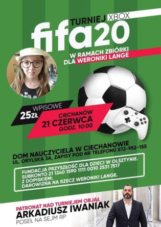 Turniej charytatywny FIFA20 dla chorej Weroniki
