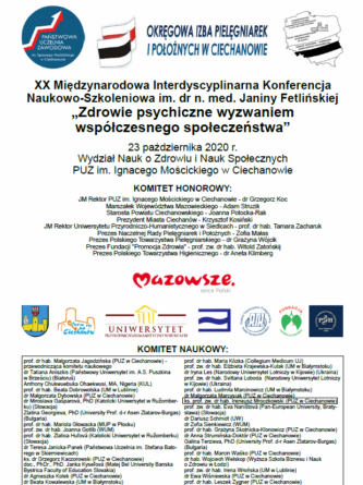 XX Międzynarodowa Interdyscyplinarna Konferencja Naukowo-Szkoleniowa im. dr n. med. Janiny Fetlińskiej