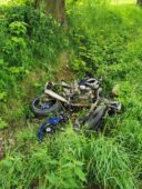 Wypadek motocykla z quadem
