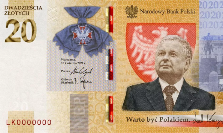 Banknot z wizerunkiem Lecha Kaczyńskiego
