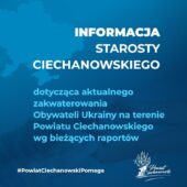 Informacja Starosty Ciechanowskiego na temat zakwaterowania obywateli Ukrainy