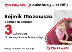 Sejmik Mazowsza pomoże w zakupie autobusów szkolnych