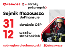 Samorząd Mazowsza wesprze jednostki OSP z subregionu ciechanowskiego!