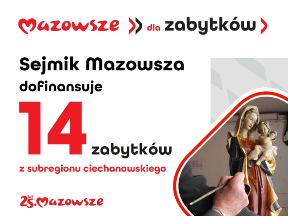 <strong>14 zabytków z subregionu ciechanowskiego ze wsparciem sejmiku Mazowsza</strong>